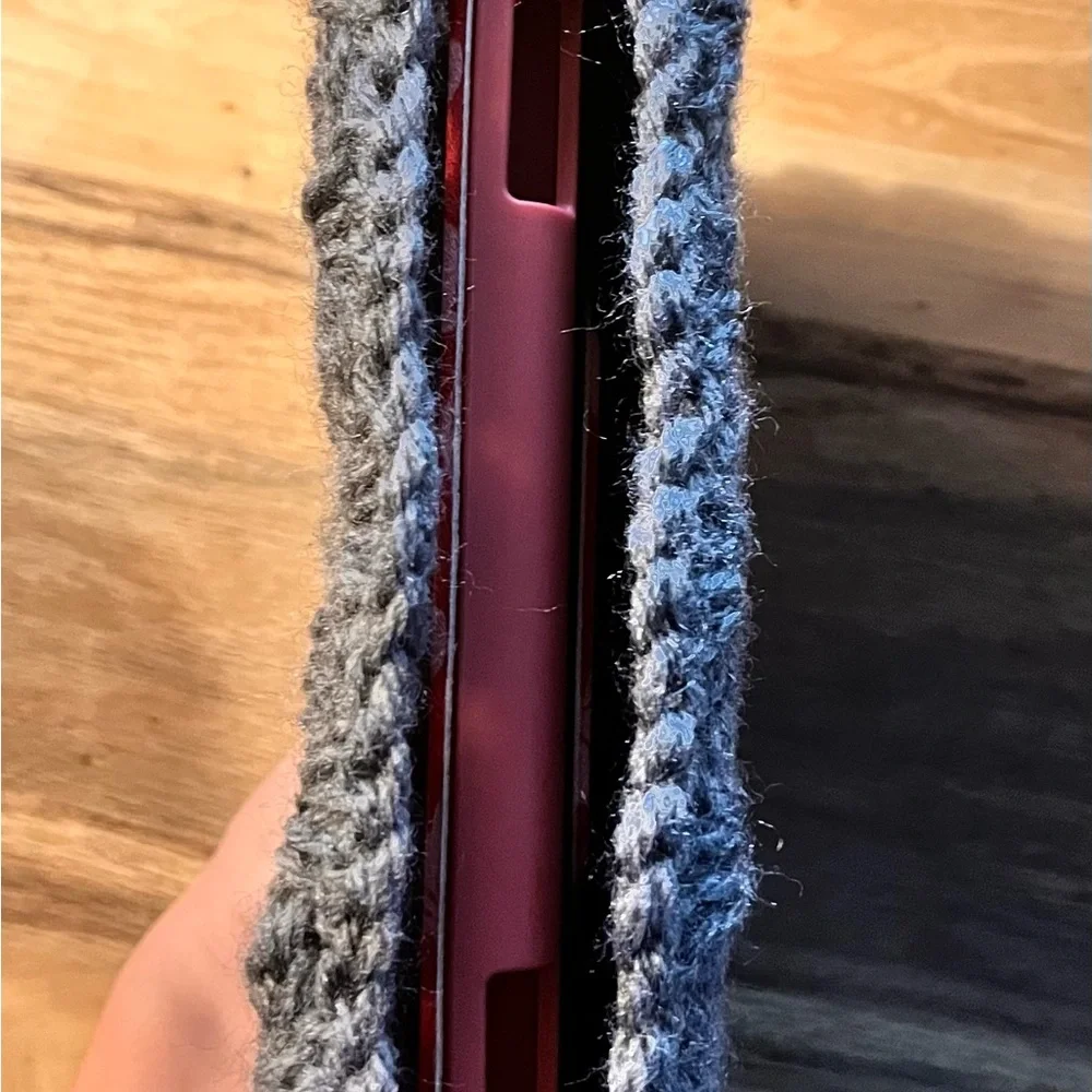 Handcrafted Gray Crocheted Book Cover